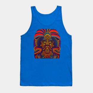 New World Gods (35) - Mesoamerican Inspired Psychedelic Art Tank Top